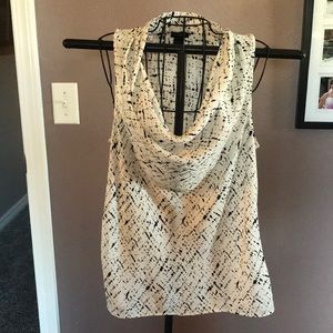 Ann Taylor black and white blouse